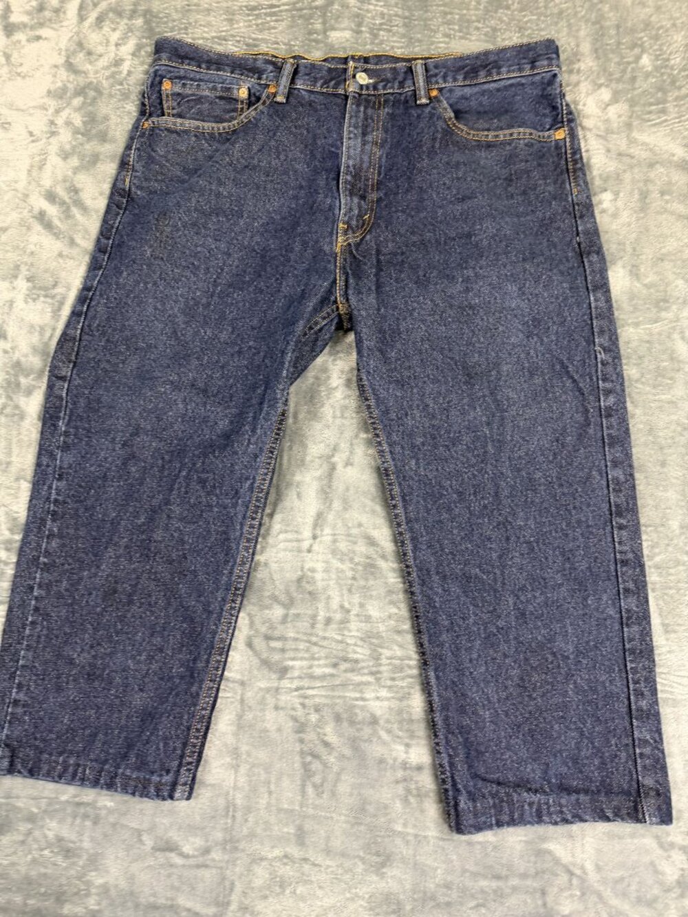 Levis 505 Mens Jeans Size 38X21 Classic Straight Fit Denim Blue Wash